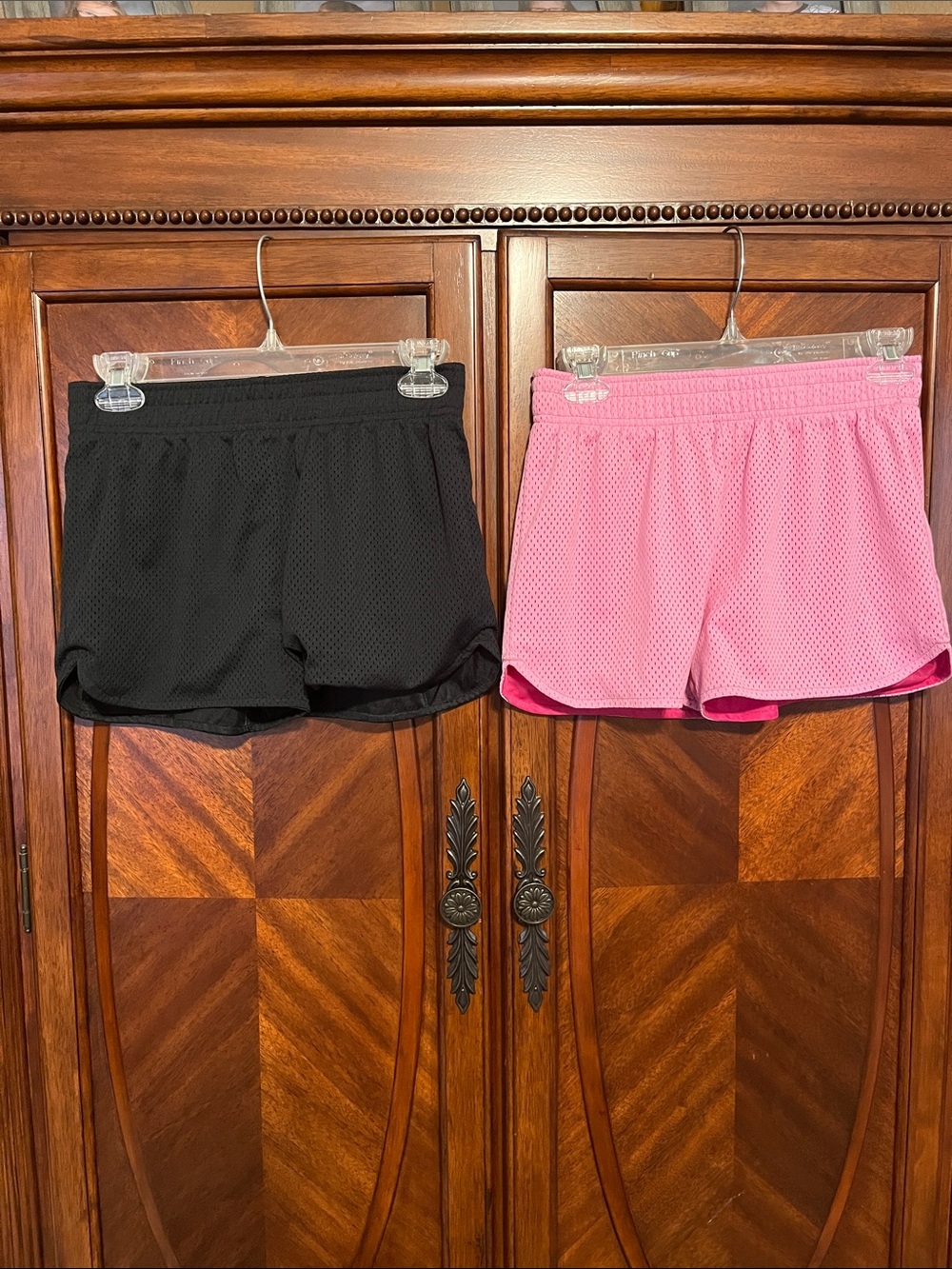 bcg Girl’s Mesh Athletic Shorts - Black & Pink
